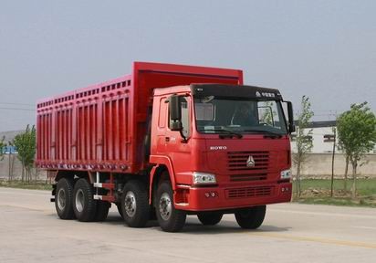 white color Dumper truck Drive Model 8X4 howo for Construction Transport