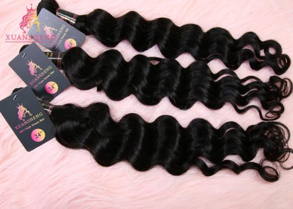 Wholesale Price 100 Gram Virgin Indian Hair Bundles Loose Wave 10A Black Color