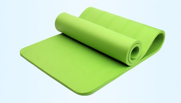 high cushion extra thickness NBR yoga mat fitness mat with strap