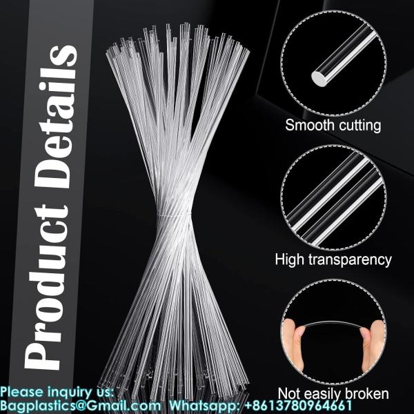Acrylic Rods 1/8 Inch Diameter Acrylic Dowel Rods Round Acrylic Sticks Acrylic Strip DIY Crafts Party Decorations