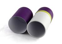Luxe de paquet roulé par impression pourpre de tube de carton de bord flexible