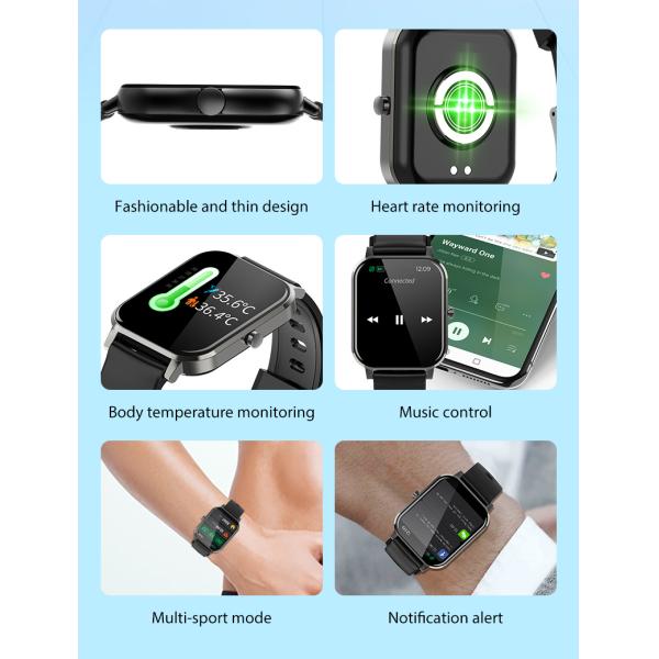 Corazón elegante Rate Bracelet Bluetooth BLE 5,0 de la prenda impermeable de los deportes al aire libre IP67