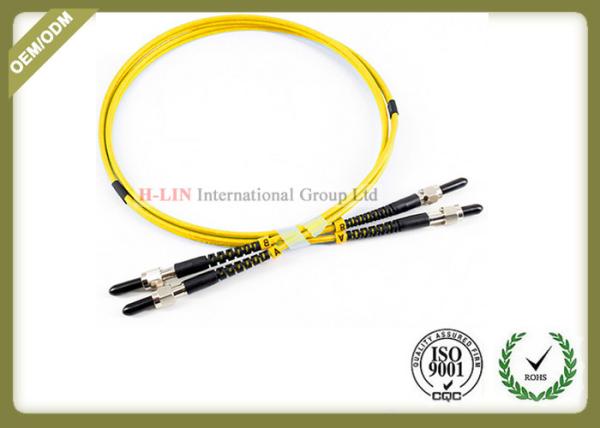 5m / 10m / 15m Fiber Optic Patch Cord Singlemode Anti - Vibration With Yellow Color