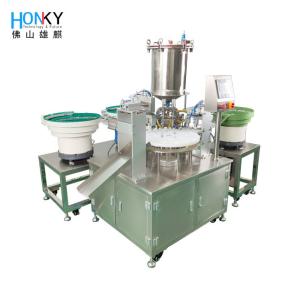 2400BPH クリームプラスチックチューブ全自動充填機、高精度ピストンポンプダブルヘッド、化粧品スキンケアクリーム用