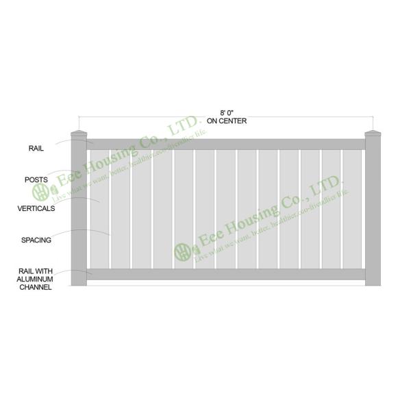White vinyl semi privacy fence, Vinyl Pool Fencing, Vinyl Garden Fence Panels