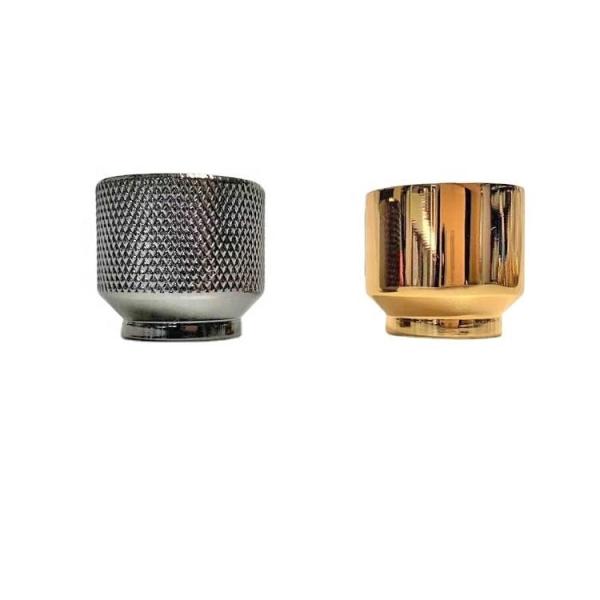 15Mm Gold Metal Zinc Alloy Perfume Bottle Cap Golden Color Perfume Cap OEM ODM