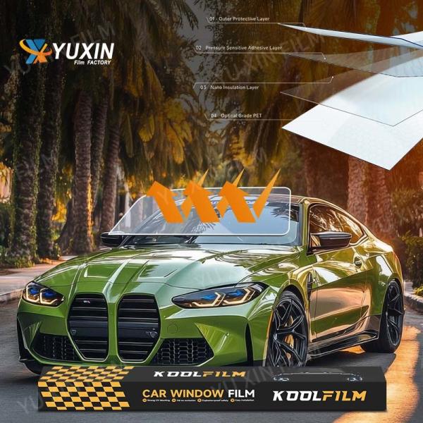 1.52x30m Ventana de coche Nano película de cerámica UV 99% prueba de explosión anti calor OEM logotipo