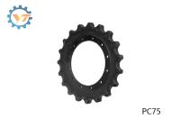 O preto alto PC75 KOMATSU da roda dentada da movimentação Chain do dever segue a roda dentada de aço
