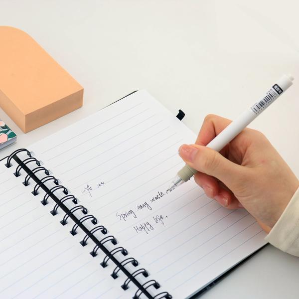 0.5mm simple presse en plastique crée un stylo à encre en gel écriture fluide prise douce encre sèche rapide