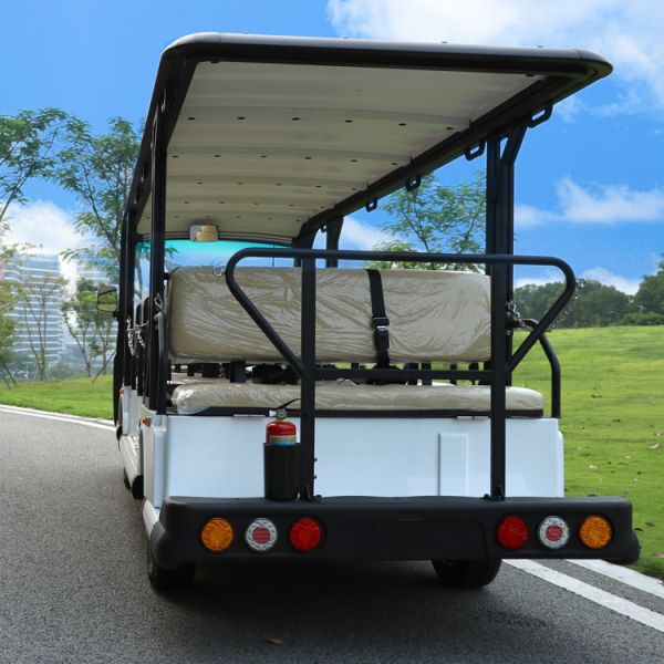 White 14 Person Electric Sightseeing Bus