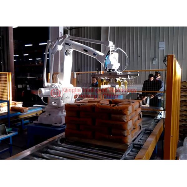 High Strength Automatic Stacking Machine , Fast Packing Robotic Bag Palletizer