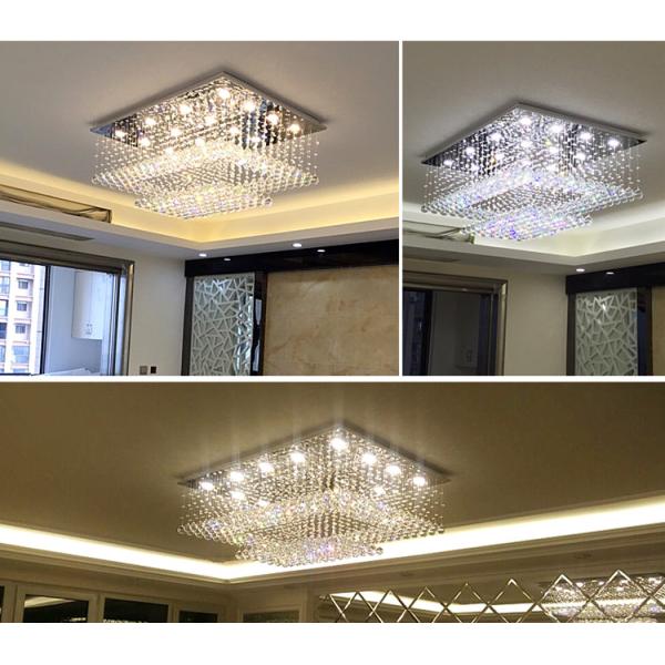Modern fashion K9 crystal dining room GU10 led lustre crystal drop lamp