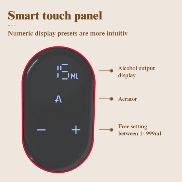 CE RoHS Intelligent Touch Screen Wine Dispenser Pump For Home Bars