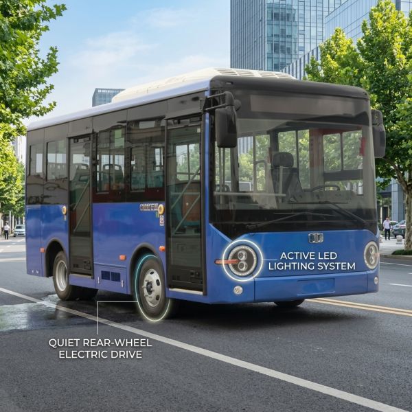 5.9M 14 seater Battery Electric City Bus Pure Electric Vehicle for public transit bus to downtown.