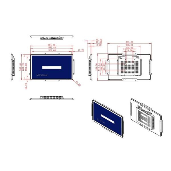23.8-Inch Monitor for Transportation Kiosks and Ticketing Machines