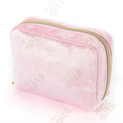 Organisateur cosmétique de caisse de poche de maquillage de fonction d'article de toilette de velours de sac multi de voyage