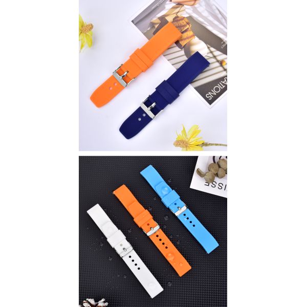 SHX-782 Solid Color Elbow Silicone Watch Strap · Logo Customizable | OEM/ODM - China Wholesaler