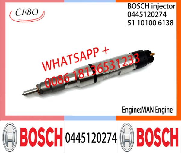 Asamblea original 0445120274 de inyector de combustible diesel de BOSCH 0445120274 51101006138 para el motor del HOMBRE