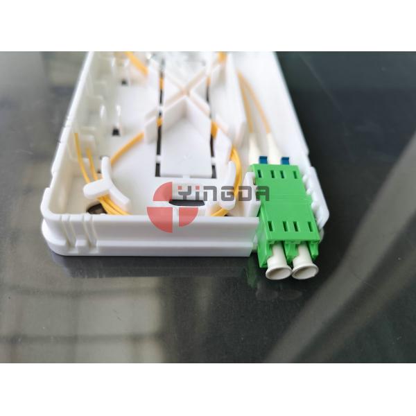 Soporte plástico de la pared LC/APC del usuario final de 2 de la caja de fibra óptica a dos caras portuaria del suscriptor