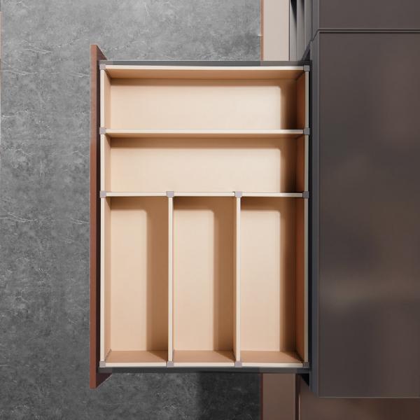 Sistema organizador modular de cajones con núcleo de panal | Superficie de cuero e instalación sin herramientas | Divisor de PVC personalizable para almacenamiento en el hogar/oficina (YG039)