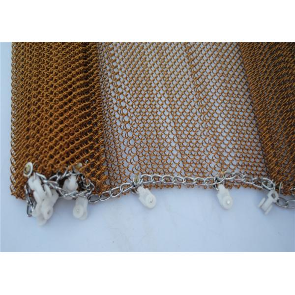 Занавесы ячеистой сети металла 8x8mm связи гибкой цепочки золота декоративные