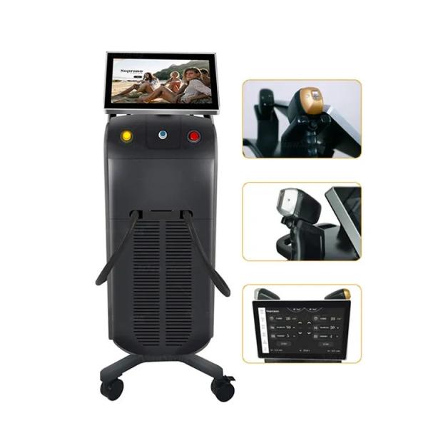 3 Wavelengths Ice Alexandrite Diodo Depilacion 755 808 1064  Diode Laser Hair Removal Machine