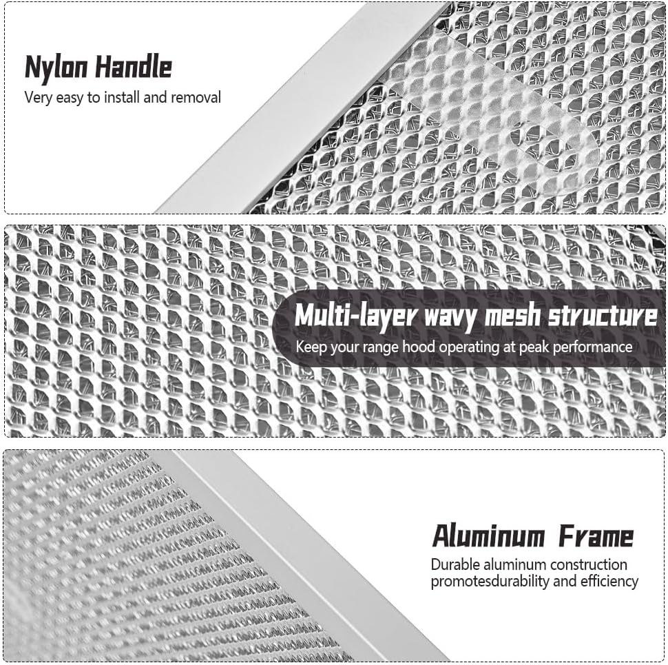 5-Layer Aluminum Grease Filter for Easy Install Vent Hood and Range Hood