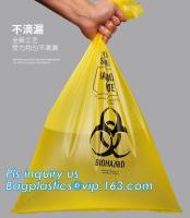 Specimen HDPE Medical Waste Disposal Bags Disposable Plastic Medical Biohazard Bag, Autoclavable Polypropylene Bags