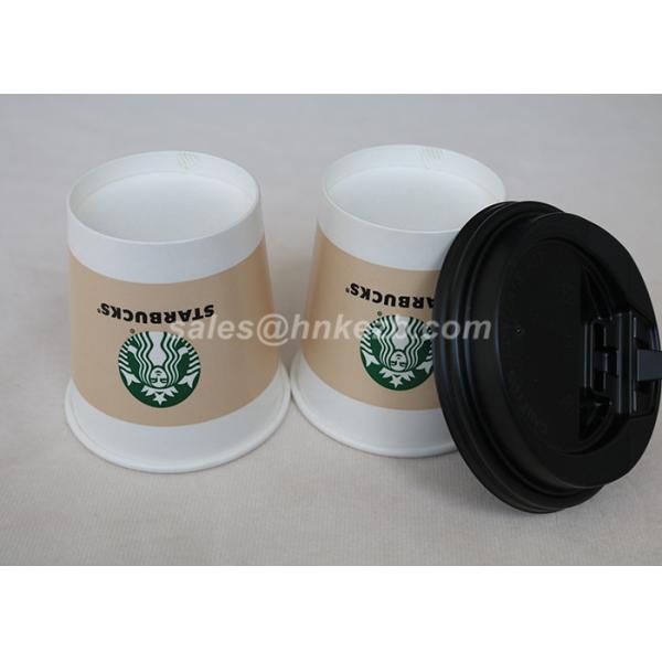 Starbucks Logo Printed Cold Drink Paper Cups , Disposable Cold Cups With Lids