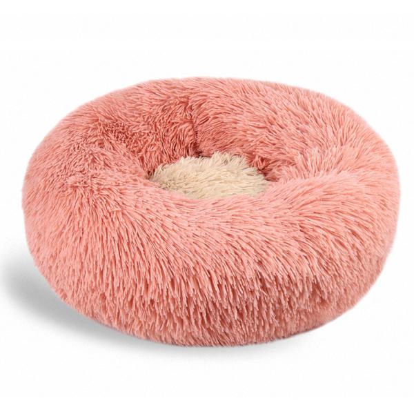 Donut Anti Anxiety Round Fluffy Dog Bed With Anti Slip Waterproof Bottom