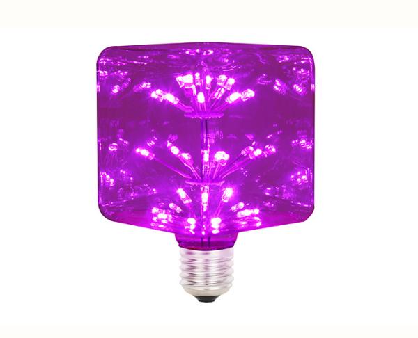 Child Bedroon 3w Decorative Filament Light Bulbs G80 Ice Square Glass