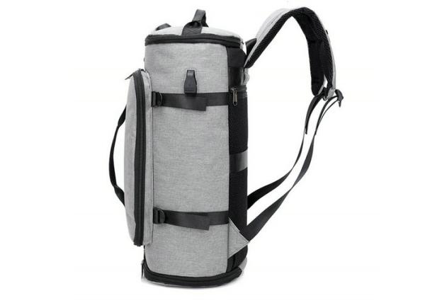 Anti Theft Zipper Open Nylon Leisure Backpack With USB Charging Port