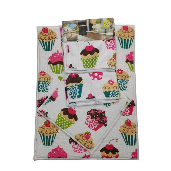 Sponge Double Side Microfiber Cleaning Pad Polishing Cleaning Cloth Dish DryingMat