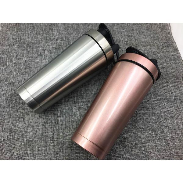 Bouteille de shaker avec fil de fer Whisk Bouteille de shaker de protéines pour les mélanges de protéines en acier inoxydable Bouteille de shaker en métal grand 25 oz 739ml