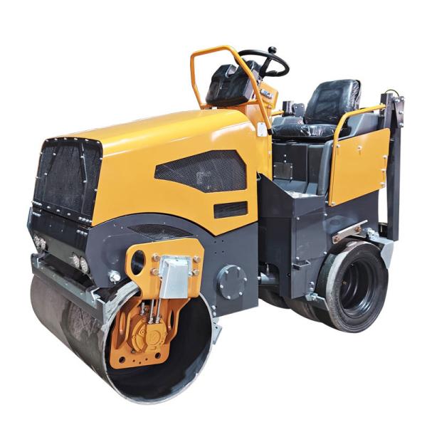 BM2500 суставный вибрационный ролик с двойным барабаном с желтым/зеленым дизайном