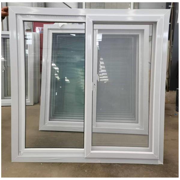 Single Glass Tempered Glazed UPVC Sliding Window And Door With Grill Mosquito Mesh