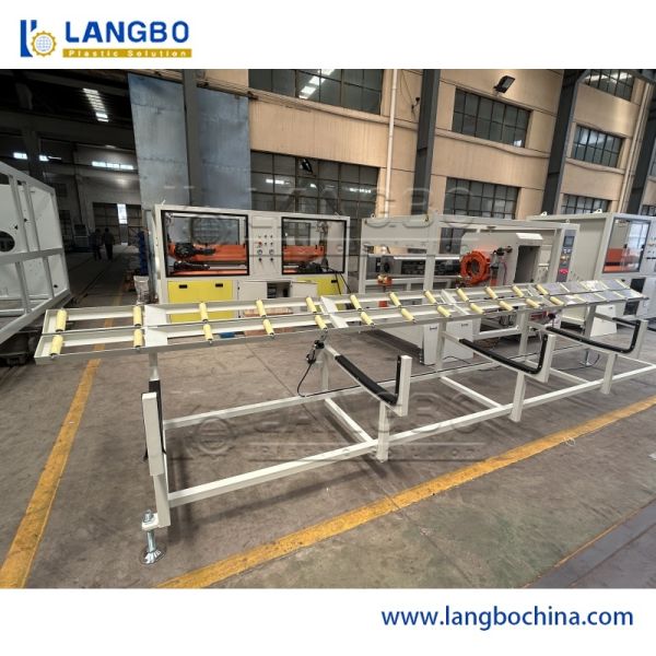 90-250mm PVC Pipe Extrusion Machine with Twin Screw Extruder for Full-Automatically Pipe Production