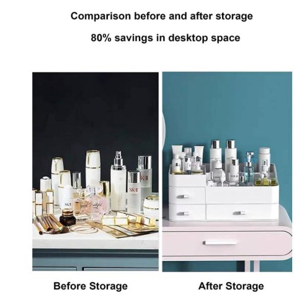 Large Plastic Desktop Lipstick Storage Box Cosmetic Makeup Organiser