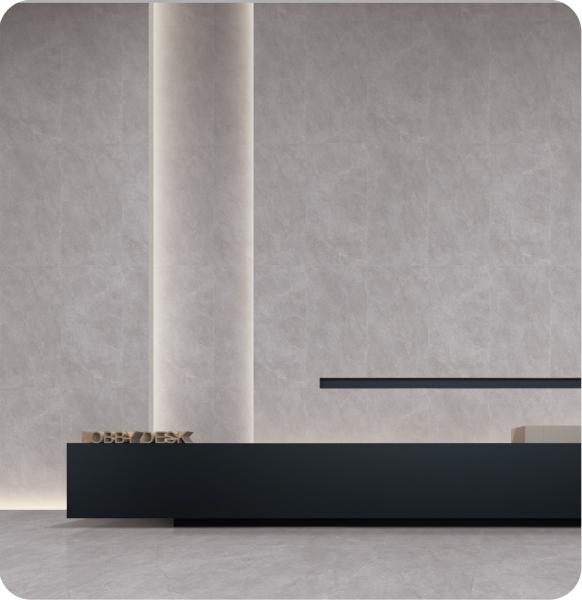 Antibacterial Grey Soft Glazed Porcelain Tile 750x1500mm AAA Grade