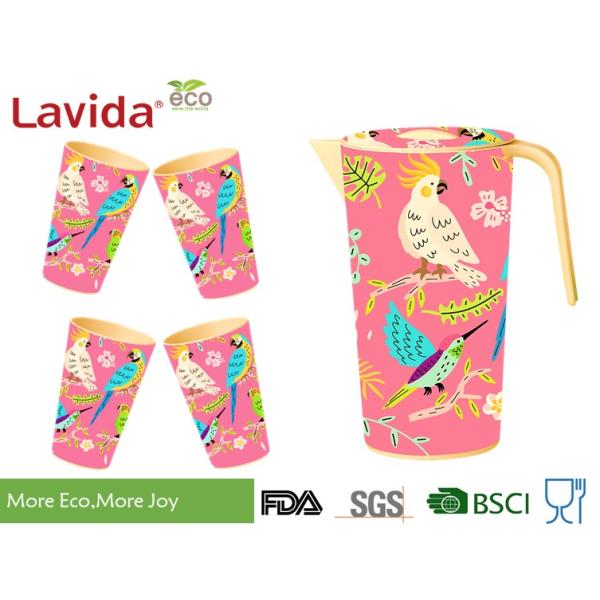 Heat Resistance 100% Food Grade Safe Bamboo Water Jug Disposable Beverage Jug Contemporary Style with LOGO and Prints