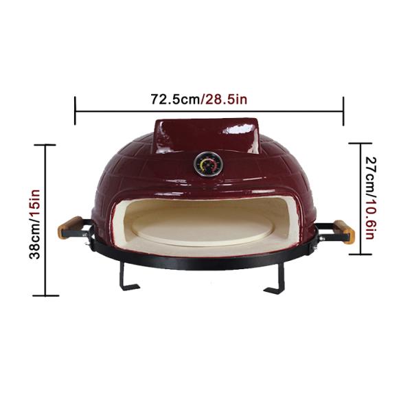 KIMSTONE 21 Inch Bbq Grill Outdoor Kitchen Offset Smoker Pizza Oven Grill for Outdoor Cooking