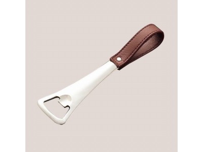 Steel Iron Beer Bottle Opener with leather Strap Material:Stainl,Cool stamped stainless steel blank dog tag real leather
