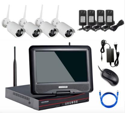 960P WiFi CCTV Camera Kit , 4 Camera Wireless Security System Easy Install