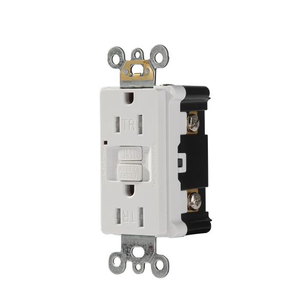 Slim Design Safety GFCI Interrupter Socket Self Grounding 15A