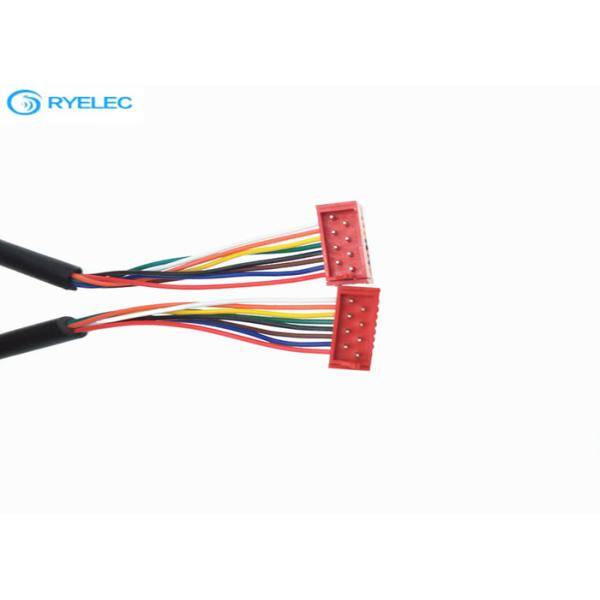 2178712-8 Micro Match 8 Pin Red Idc Cable Assembly , 2464 28AWG Electri Cable Assemblies