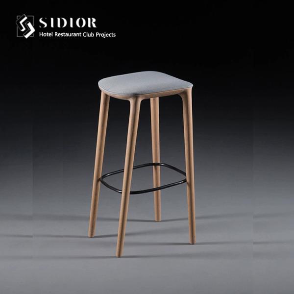 High Quality Bar Chair, Bar Stool, High Chair, Club Stool Chair, Hotel Chair, Solid Wood Frame, PU Leather Upholstery