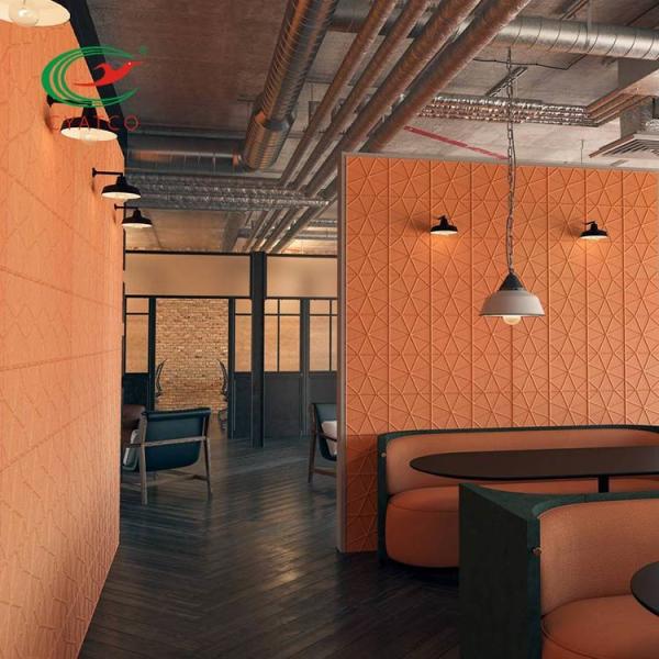 Harmless PET Felt Wall Panels Flameproof High Density For Office