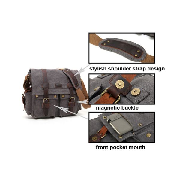 Lightweight Buckle Camera Messenger Bag