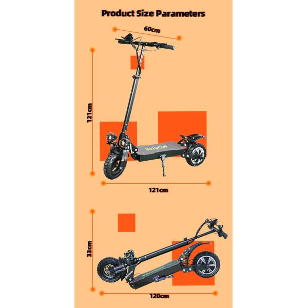 Foldable Electric Scooter for Adults 10 Inch 50km/H Two Wheels Charging Duration