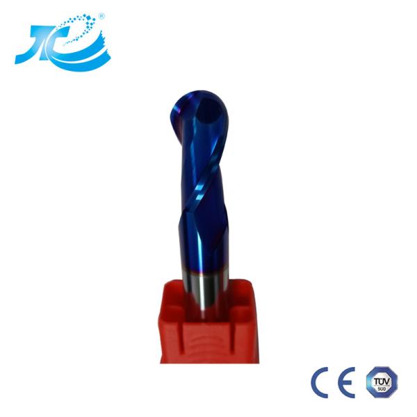 4mm Carbide Square End Mill 3 / 4 Flutes Milling Machines Long Life Blue Coated
